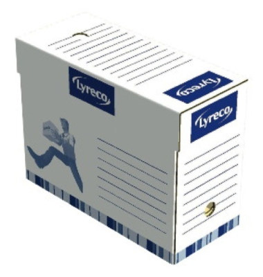 Archivbox 7762501, weiß/blau, Karton