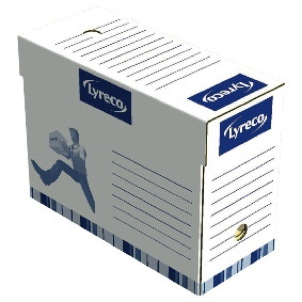 Alpedia Archivbox 7762501, A4, weiß/blau, Karton 3662168019453 Alpedia