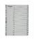 Kunststoffregister 30036, 1 bis 15, A4, graue Taben, 15-teilig