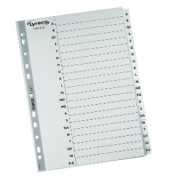 Kartonregister 29490, A bis Z, A4, graue Taben, 20-teilig