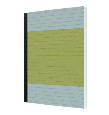 Notizbuch SN100, Recycling, gelb, A5, liniert, 80g, 100 Blatt / 200 Seiten