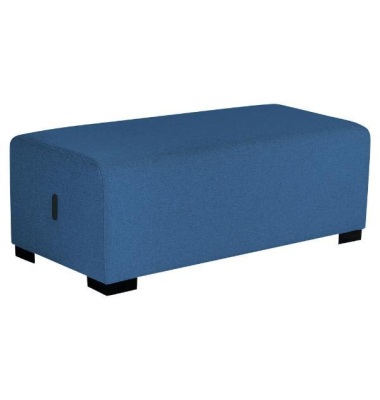 Hizia Sofa Pouf 2-Sitzer Jeansblau