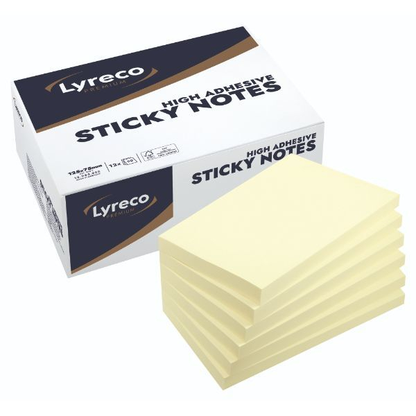 Alpedia Haftnotizen 12953322, 125x75mm, pastellgelb, rechteckig 3662168049535 Alpedia 12 Stück
