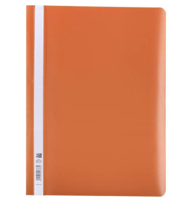 Schnellhefter 100742145, A4, orange, Polypropylen (PP), 80g, Vorderdeckel transparent