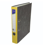 Ordner 10323814, A4 50mm schmal Karton Wolkenmarmor gelb