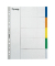 Kunststoffregister 30034, 5-teilig blanko, A4, farbige Taben, 5-teilig