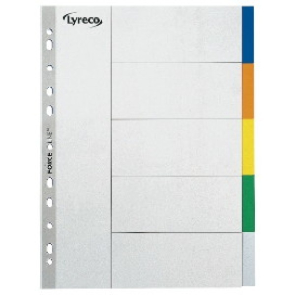 Alpedia Kunststoffregister 30034, 5-teilig blanko, A4, farbige Taben, 5-teilig 3662168017923 Alpedia