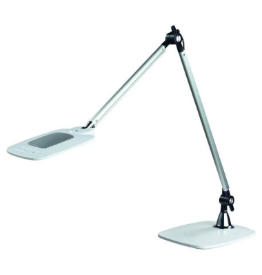 LED-Schreibtischlampe Jim, wei&szlig;, mit Standfu&szlig;, dimmbar