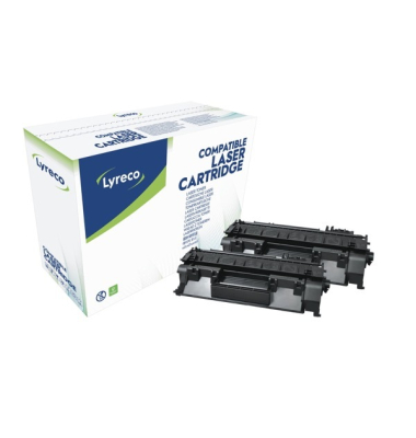 Toner 505X-2-LYR (kompatibel mit HP CE505XD), schwarz, ca. 13000 Seiten