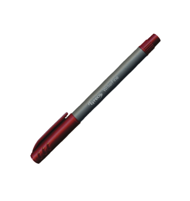 Fineliner, RY2319-RED, schwarz/rot (Schreibfarbe: rot), 0,4mm