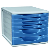 Neutral 6-Schubladen-Element, Blaugrau