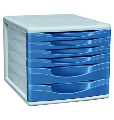 Neutral 6-Schubladen-Element, Blaugrau Neutral 6-Schubladen-Element, Blaugrau