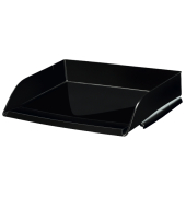 Briefkorb Neutral Style, stapelbar, Maße: 345 x 260 x 64mm, A4 quer, schwarz