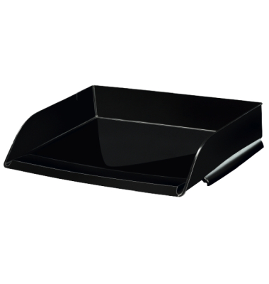 Briefkorb Neutral Style, stapelbar, Maße: 345 x 260 x 64mm, A4 quer, schwarz
