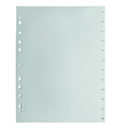 Kunststoffregister 31382, Jan bis Dez, A4, graue Taben, 12-teilig