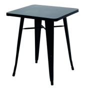 Beistelltisch, 73cm (H), 73x60x60cm (BxT), quadratisch, schwarz / schwarz