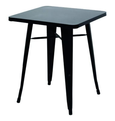 Beistelltisch, 73cm (H), 60x60cm (BxT), quadratisch, schwarz / schwarz