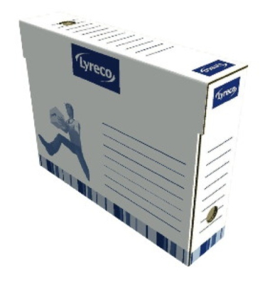 Archivbox 7762401, A4, wei&szlig;/blau, Karton