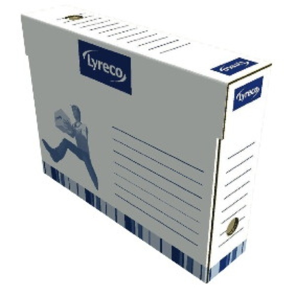 Alpedia Archivbox 7762401, A4, weiß/blau, Karton 3662168019477 Alpedia
