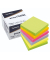 Haftnotizen 12953231, 75x75mm, farbig sortiert (gr&uuml;n/gelb/pink/violett), quadratisch