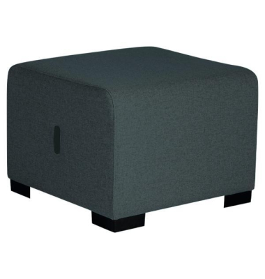 Modulares Sofa Pouffe 1 Sitz Dunkelgrau