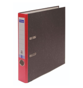 Ordner Standard Neutral 10323798, A4 50mm schmal Karton schwarz/rot