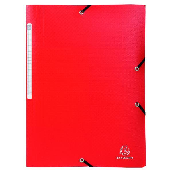 3130630557050 - Eckspannmappe Authentisch 55705E A4 rot recyceltes Polypropylen (PP) 400g mit 3 Einschlagklappen 3130630557050 Exacompta