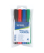 Permanentmarker DGR151147, Packung, rot, blau, schwarz, gr&uuml;n, gro&szlig; Keilspitze