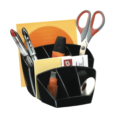 Schreibtischorganizer Neutral Style mit vielen Fächern schwarz