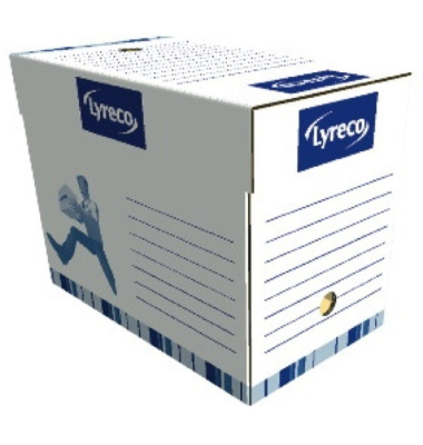 Archivbox 7763001, A4, wei&szlig;/blau, Karton