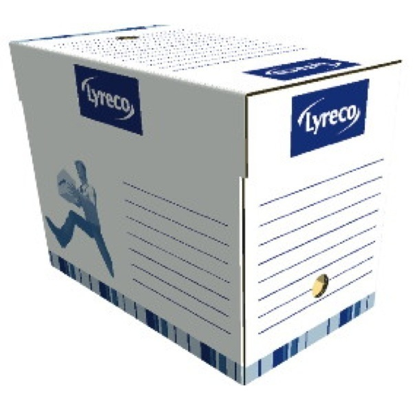 Alpedia Archivbox 7763001, A4, weiß/blau, Karton 3662168019514 Alpedia