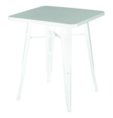 Beistelltisch, 73cm (H), 60x60cm (BxT), quadratisch, wei&szlig; / wei&szlig;
