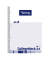 Collegeblock 100050729, kariert / Kariert Mit Rand, A4, 60g, wei&szlig;/blau, 80 Blatt