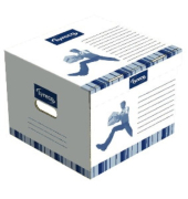 Archivbox 7761501, A4, wei&szlig;/blau, Karton