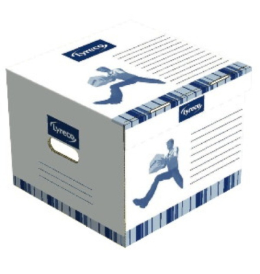 Archivbox 7761501, weiß/blau, Karton