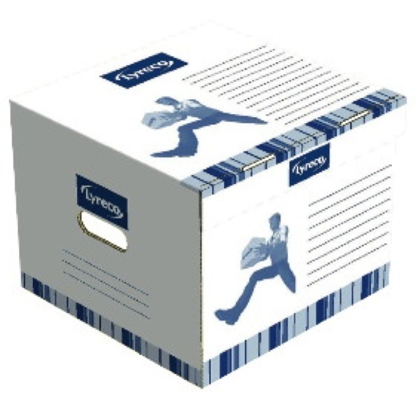 Alpedia Archivcontainer 7761501, A4, weiß/blau, Karton 3662168019521 Alpedia