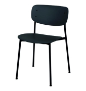 Konferenzstuhl , schwarz / schwarz, ohne Armlehnen, 4-Fu&szlig;-Gestell
