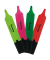Textmarker 316307, pink, gelb, orange, grün, Groß Keilspitze