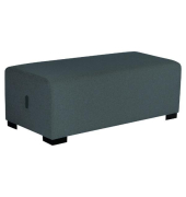 Modulares Sofa Pouffe 2 Sitze Dunkelgrau
