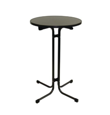 Stehtisch Limburg 667752 110cm (H), Ø 85cm (BxT), rund, schwarz / schwarz