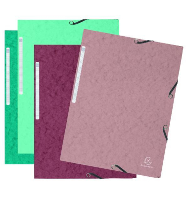 Eckspannmappe Skandi 55270E, A4 farbig sortiert Karton 400g, mit 3 Einschlagklappen