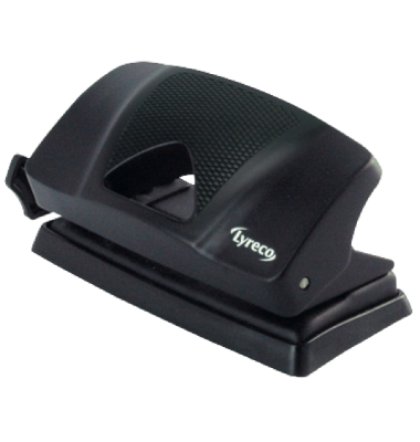 B&uuml;rolocher Lyreco 401010, schwarz, bis 1mm 10 Blatt, mit Anschlagschiene