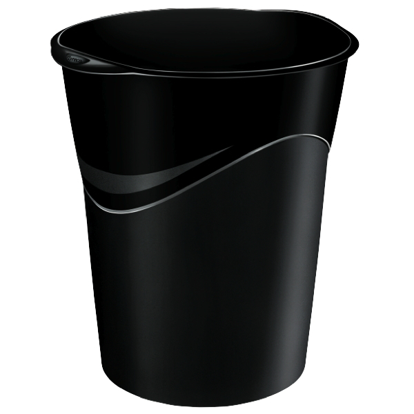 Alpedia Papierkorb Neutral Style 1002820011, 14 Liter, rund, schwarz 3662168006149 Alpedia