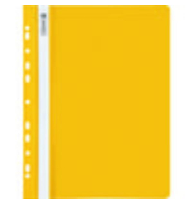 Schnellhefter Office to go 102015210, A4, gelb, Polyvinylchlorid (PVC), Vorderdeckel transparent