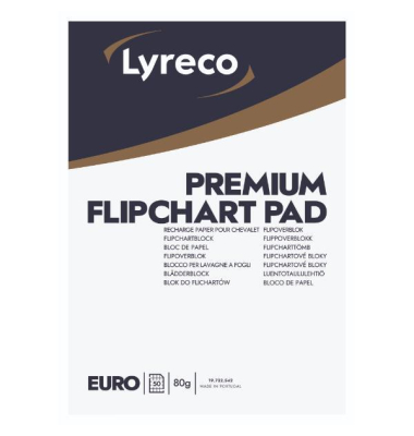 Flipchartblock Premium 890180, 98c65cm, kariert / blanko, 80g