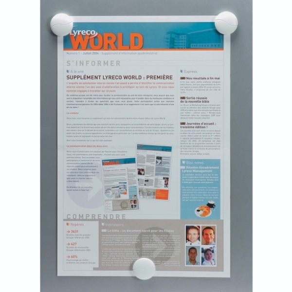 Alpedia Haftmagnet 153702, Rund, 37mm Ø, weiß, 18 Blatt 3662168010740 Alpedia 3 Stück