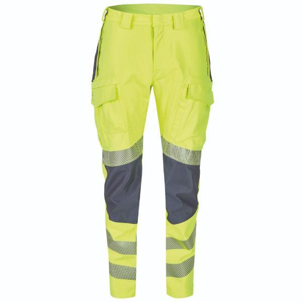 4013364452220 - Schutzhose ArcFit Outdoor Herren flammhemmend fluoreszierend gelb grau Größe 58 4013364452220 Dehn