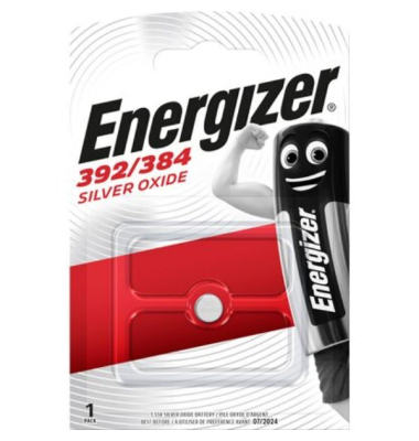Knopfzelle Energizer 392384, silver-oxide, für Uhren, 1,55 Volt, 42 mAh