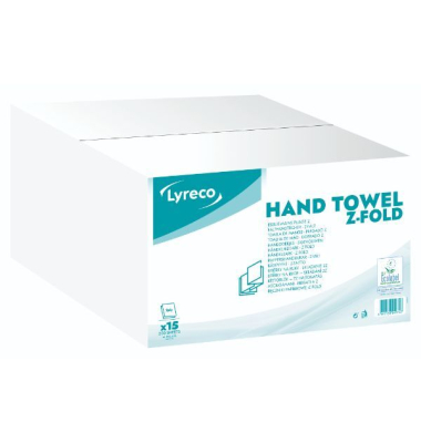 Falthandt&uuml;cher 864079, 24x22,5cm, 2-lagig, Z-Falz, wei&szlig;, Tissue