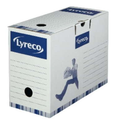 Archivbox 7761801, A4, weiß/blau, Karton